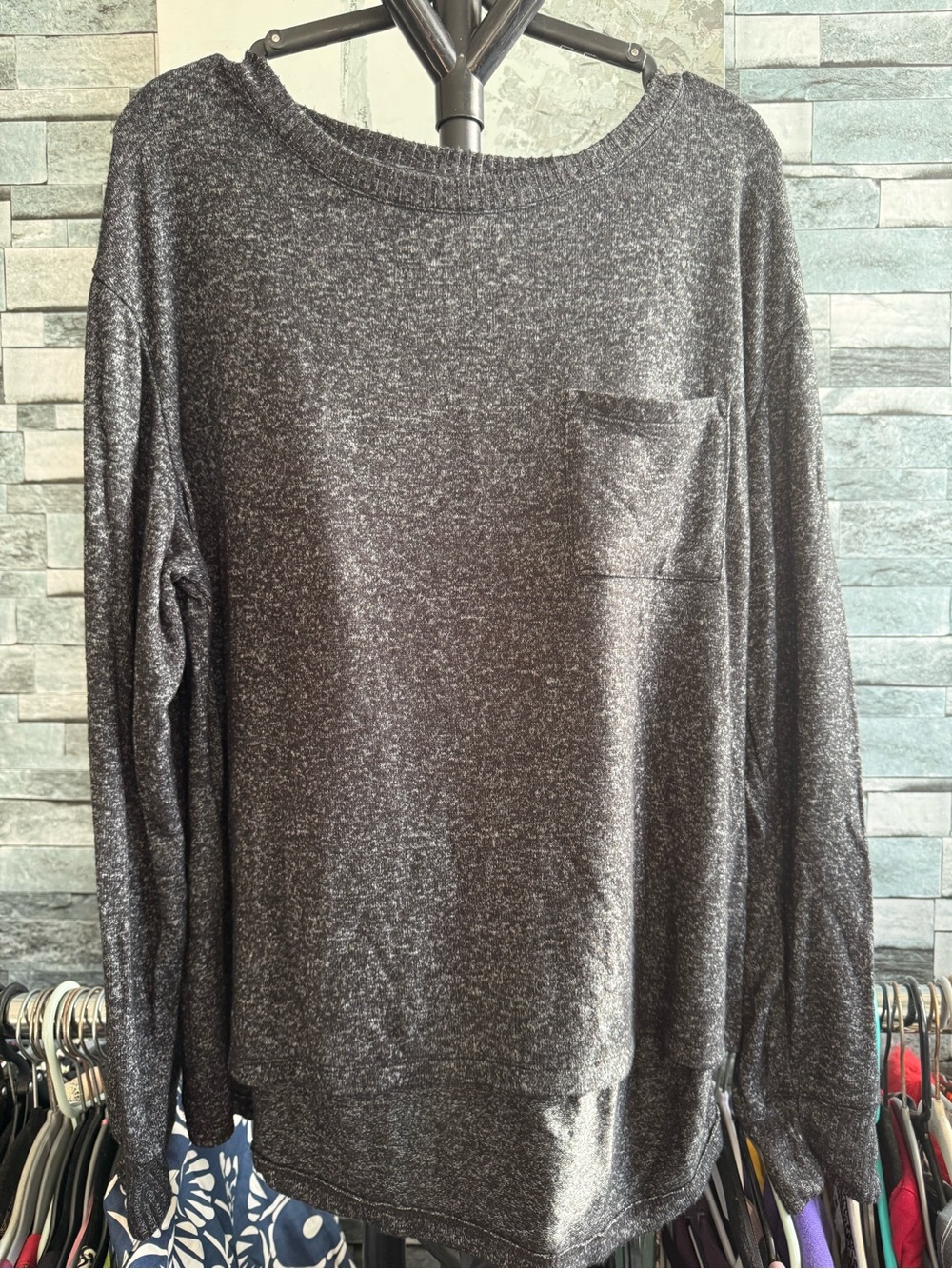 stars above Charcoal Marled Pullover Sweater
